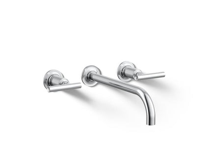Kohler - Purist Wall-Mount Bathroom Sink Faucet Trim With Lever Handles, 1.2 Gpm