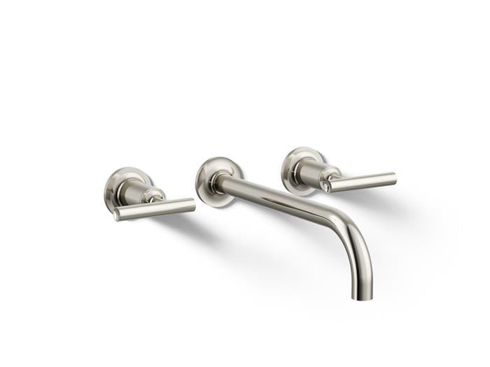 Kohler - Purist Wall-Mount Bathroom Sink Faucet Trim With Lever Handles, 1.2 Gpm