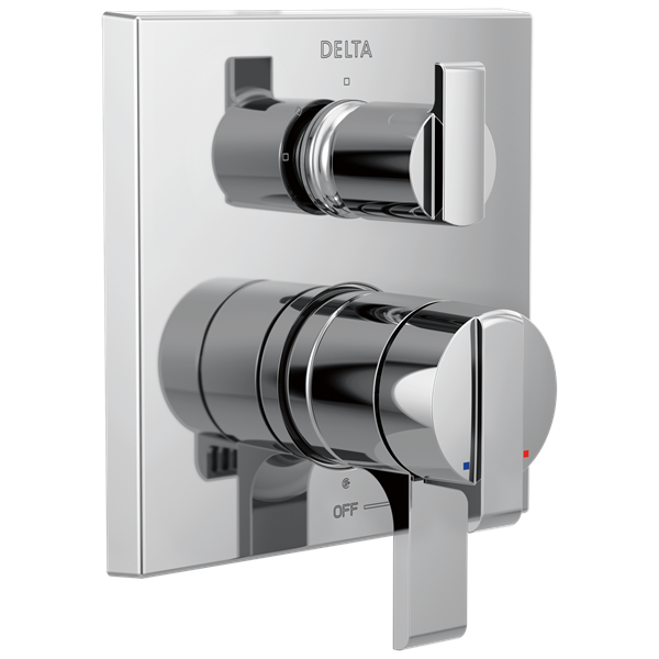 Delta - Ara Angular Modern Monitor 17 Series Valve Trim With 3-Setting Integrated Diverter