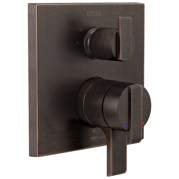 Delta - Ara Angular Modern Monitor 17 Series Valve Trim With 3-Setting Integrated Diverter