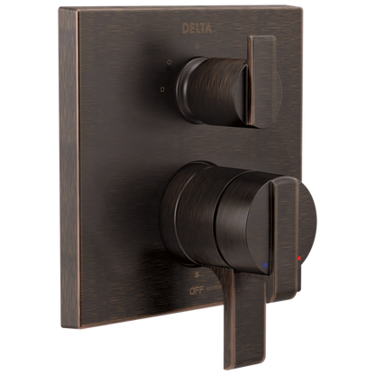 Delta - Ara Angular Modern Monitor 17 Series Valve Trim With 3-Setting Integrated Diverter