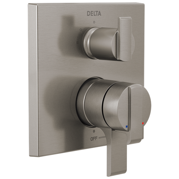 Delta - Ara Angular Modern Monitor 17 Series Valve Trim With 3-Setting Integrated Diverter