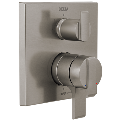 Delta - Ara Angular Modern Monitor 17 Series Valve Trim With 3-Setting Integrated Diverter