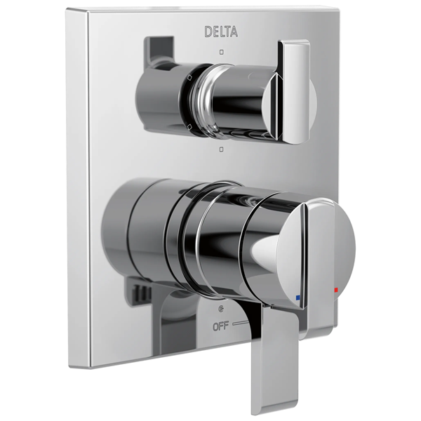 Delta - Ara Angular Modern Monitor 17 Series Valve Trim With 6-Setting Integrated Diverter