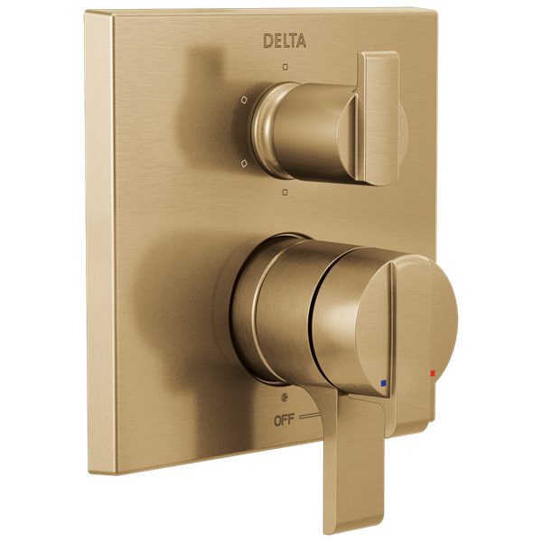 Delta - Ara Angular Modern Monitor 17 Series Valve Trim With 6-Setting Integrated Diverter