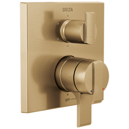 Delta - Ara Angular Modern Monitor 17 Series Valve Trim With 6-Setting Integrated Diverter