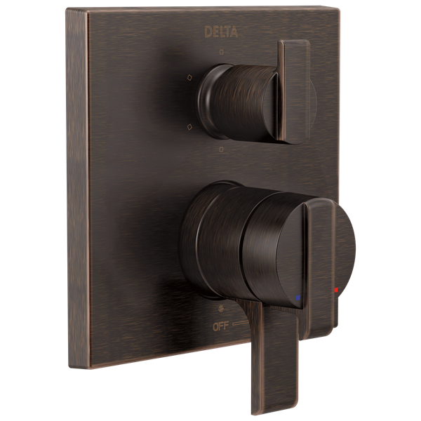 Delta - Ara Angular Modern Monitor 17 Series Valve Trim With 6-Setting Integrated Diverter