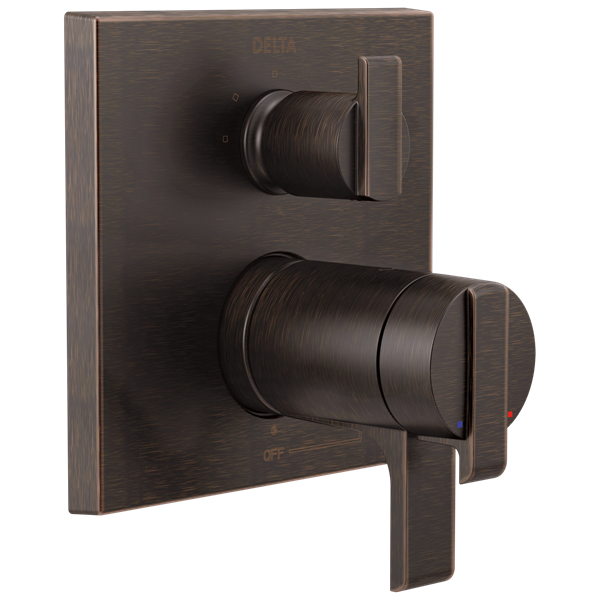 Delta - Ara Angular Modern Tempassure 17T Series Valve Trim With 3-Setting Integrated Diverter