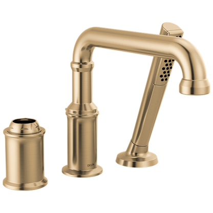 Delta - Broderick Three Hole Roman Tub Trim With Hand Shower - Less Handle