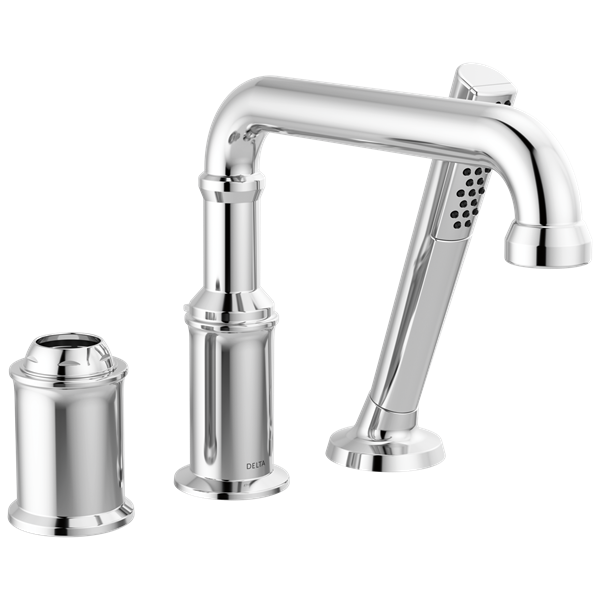 Delta - Broderick Three Hole Roman Tub Trim With Hand Shower - Less Handle