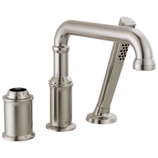 Delta - Broderick Three Hole Roman Tub Trim With Hand Shower - Less Handle