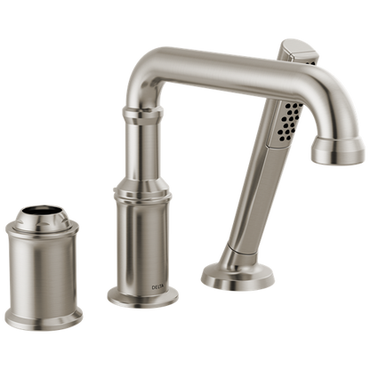 Delta - Broderick Three Hole Roman Tub Trim With Hand Shower - Less Handle