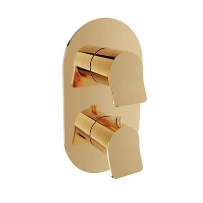 Baril - Profile B46 Trim only for thermostatic pressure-balanced shower control valve with 1-way diverter
