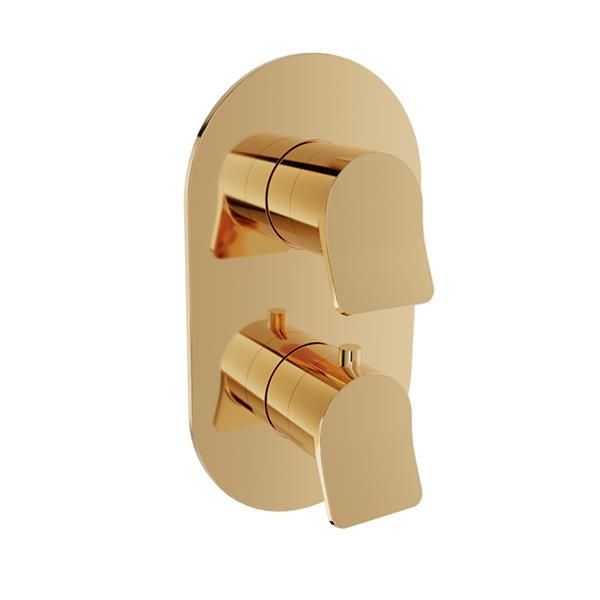 Baril - Profile B46 Trim only for thermostatic pressure-balanced shower control valve with 2-way diverter