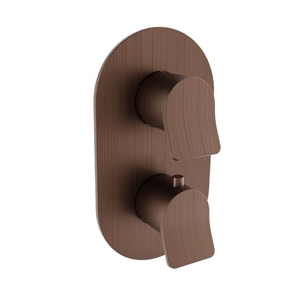 Baril - Profile B46 Trim only for thermostatic pressure-balanced shower control valve with 3-way diverter (shared port)