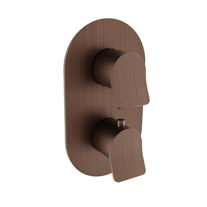 Baril - Profile B46 Trim only for thermostatic pressure-balanced shower control valve with 3-way diverter (shared port)