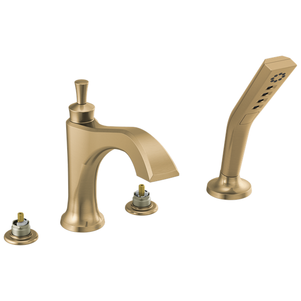 Delta - Dorval Roman Tub With Hand Shower Trim - Less Handles