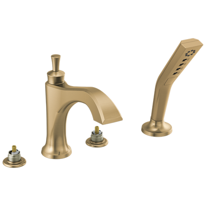 Delta - Dorval Roman Tub With Hand Shower Trim - Less Handles