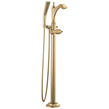 Delta - Dorval Single Handle Floor Mount Tub Filler Trim - Less Handle