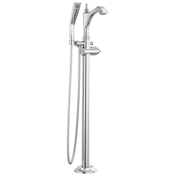 Delta - Dorval Single Handle Floor Mount Tub Filler Trim - Less Handle