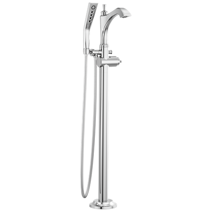 Delta - Dorval Single Handle Floor Mount Tub Filler Trim - Less Handle