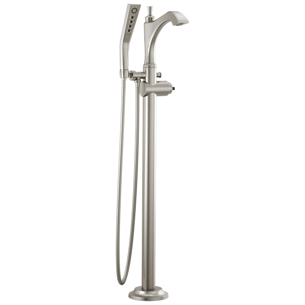 Delta - Dorval Single Handle Floor Mount Tub Filler Trim - Less Handle