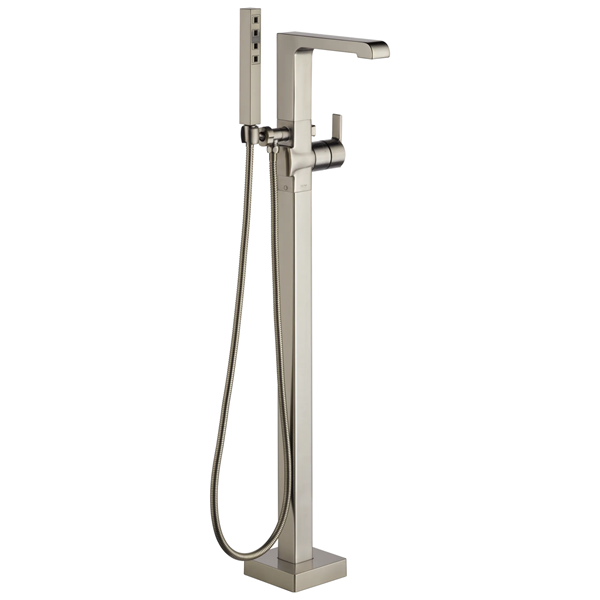 Delta - Ara Single Handle Floor Mount Tub Filler Trim With Hand Shower