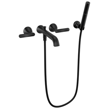 Delta - Bonacci Two Handle Wall Mount Tub Filler Trim With Hand Shower