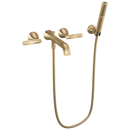 Delta - Bonacci Two Handle Wall Mount Tub Filler Trim With Hand Shower