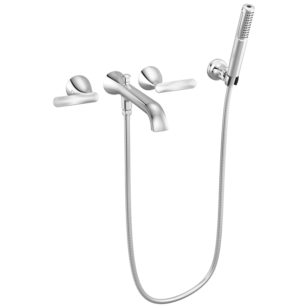 Delta - Bonacci Two Handle Wall Mount Tub Filler Trim With Hand Shower
