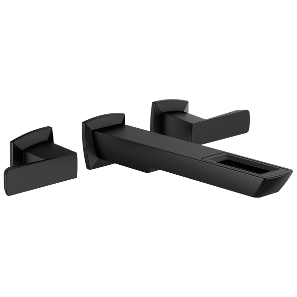 Brizo - Vettis Two-Handle Wall Mount Lavatory Faucet With Open-Flow Spout 1.2 GPM
