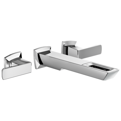 Brizo - Vettis Two-Handle Wall Mount Lavatory Faucet With Open-Flow Spout 1.2 GPM