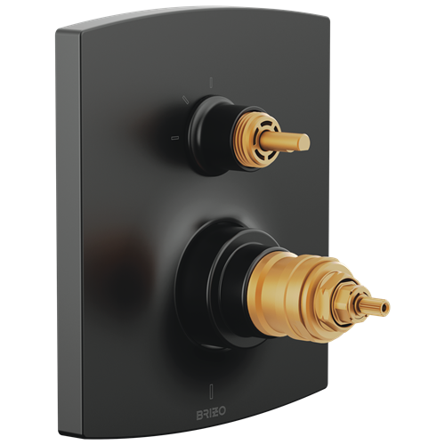 Brizo - Kintsu TempAssure Thermostatic Valve Trim with Integrated 3-Function Diverter Trim - Less Handles
