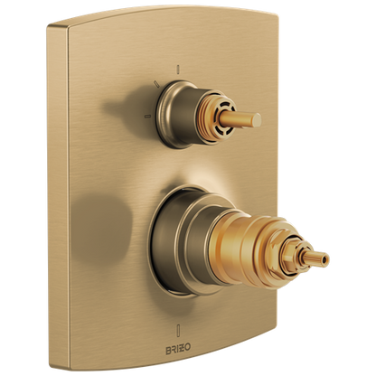 Brizo - Kintsu TempAssure Thermostatic Valve Trim with Integrated 3-Function Diverter Trim - Less Handles