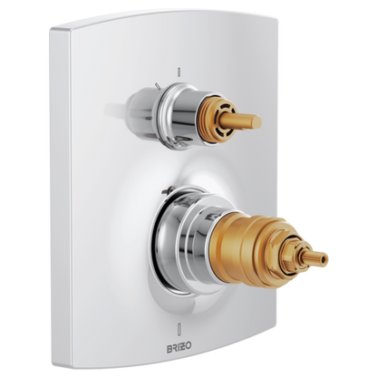 Brizo - Kintsu TempAssure Thermostatic Valve Trim with Integrated 3-Function Diverter Trim - Less Handles