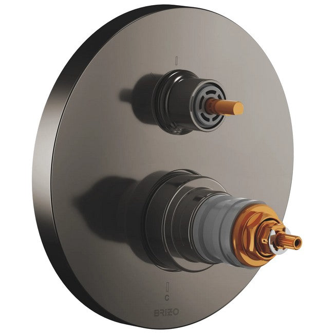 Brizo - Roccesco TempAssure Thermostatic Valve with Integrated 3-Function Diverter Trim - Less Handles
