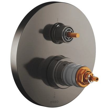 Brizo - Roccesco TempAssure Thermostatic Valve with Integrated 3-Function Diverter Trim - Less Handles