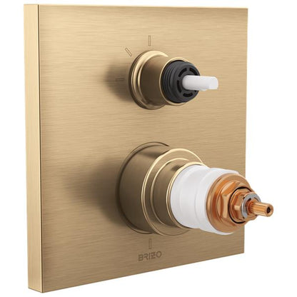 Brizo - Frank Lloyd Wright TempAssure Thermostatic Valve with 3-Function Integrated Diverter Trim - Less Handles