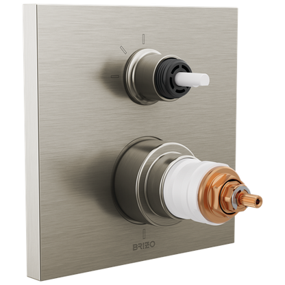 Brizo - Frank Lloyd Wright TempAssure Thermostatic Valve with 3-Function Integrated Diverter Trim - Less Handles