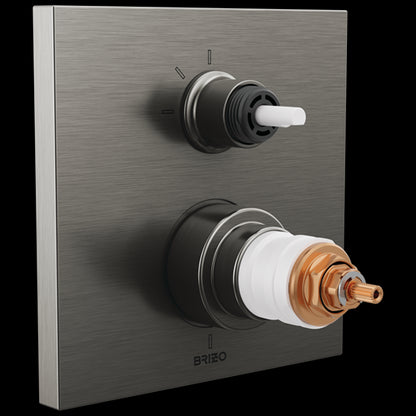 Brizo - Frank Lloyd Wright TempAssure Thermostatic Valve with 3-Function Integrated Diverter Trim - Less Handles