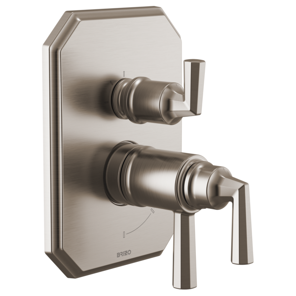 Brizo - Beauclere TempAssure Thermostatic Valve with Integrated 3-Function Diverter Trim