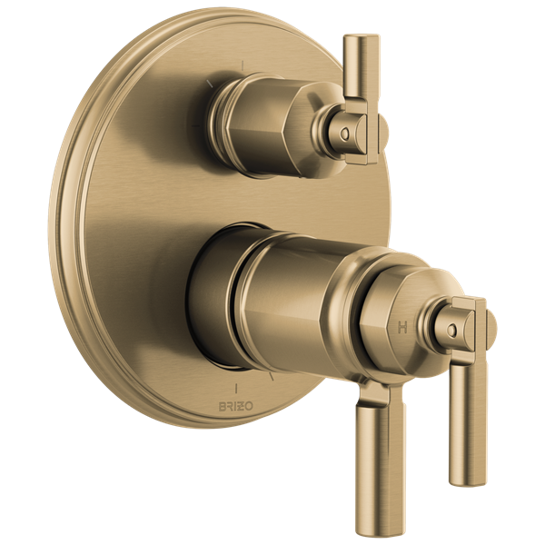 Brizo - Invari TempAssure Thermostatic Valve With Integrated 3-Function Diverter Trim