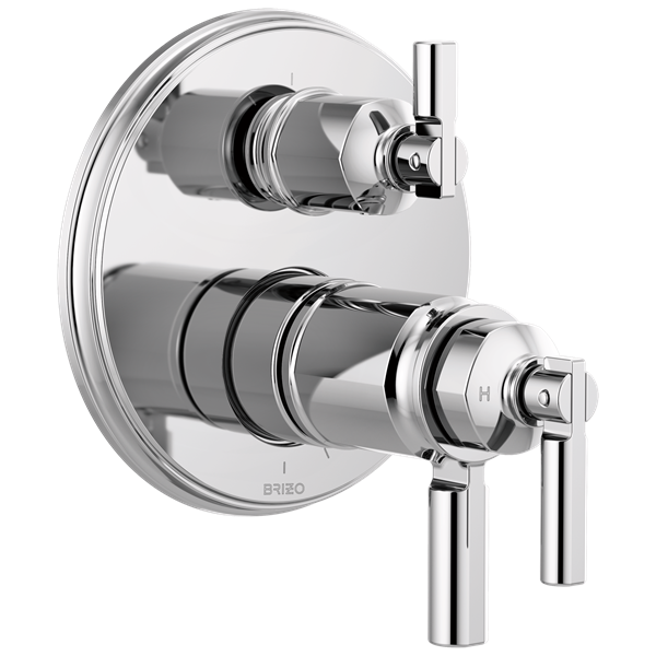 Brizo - Invari TempAssure Thermostatic Valve With Integrated 3-Function Diverter Trim