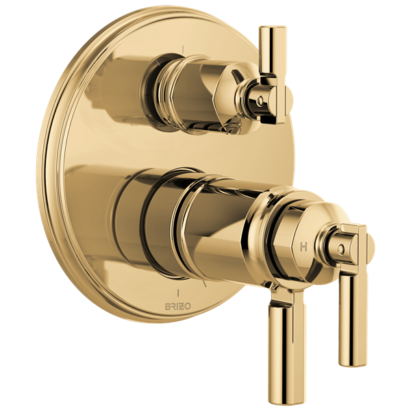Brizo - Invari TempAssure Thermostatic Valve With Integrated 3-Function Diverter Trim