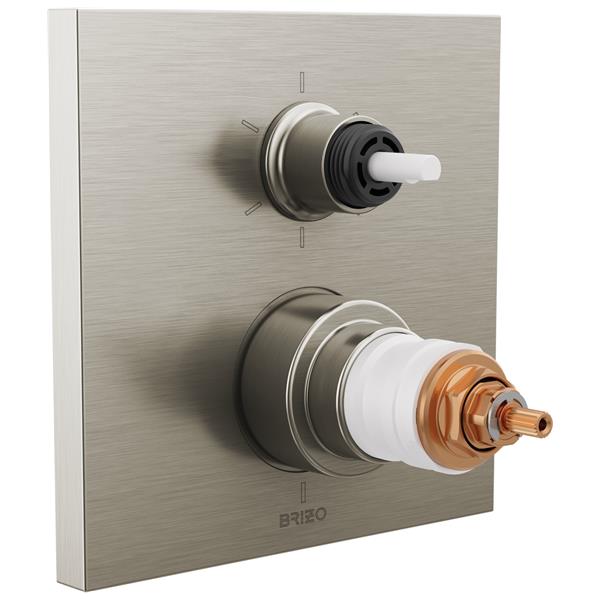 Brizo - Frank Lloyd Wright TempAssure Thermostatic Valve with 6-Function Integrated Diverter Trim - Less Handles