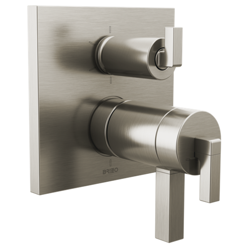 Brizo - Frank Lloyd Wright TempAssure Thermostatic Valve with 6-Function Integrated Diverter Trim - Less Handles
