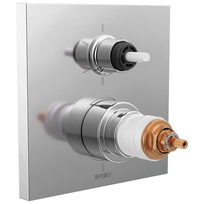 Brizo - Frank Lloyd Wright TempAssure Thermostatic Valve with 6-Function Integrated Diverter Trim - Less Handles