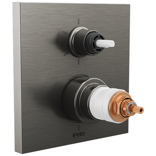 Brizo - Frank Lloyd Wright TempAssure Thermostatic Valve with 6-Function Integrated Diverter Trim - Less Handles