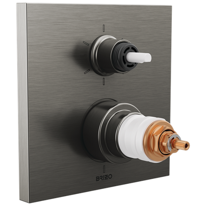 Brizo - Frank Lloyd Wright TempAssure Thermostatic Valve with 6-Function Integrated Diverter Trim - Less Handles