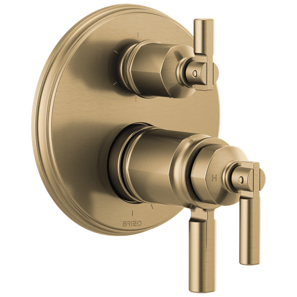 Brizo - Invari TempAssure Thermostatic Valve With Integrated 6-Function Diverter Trim